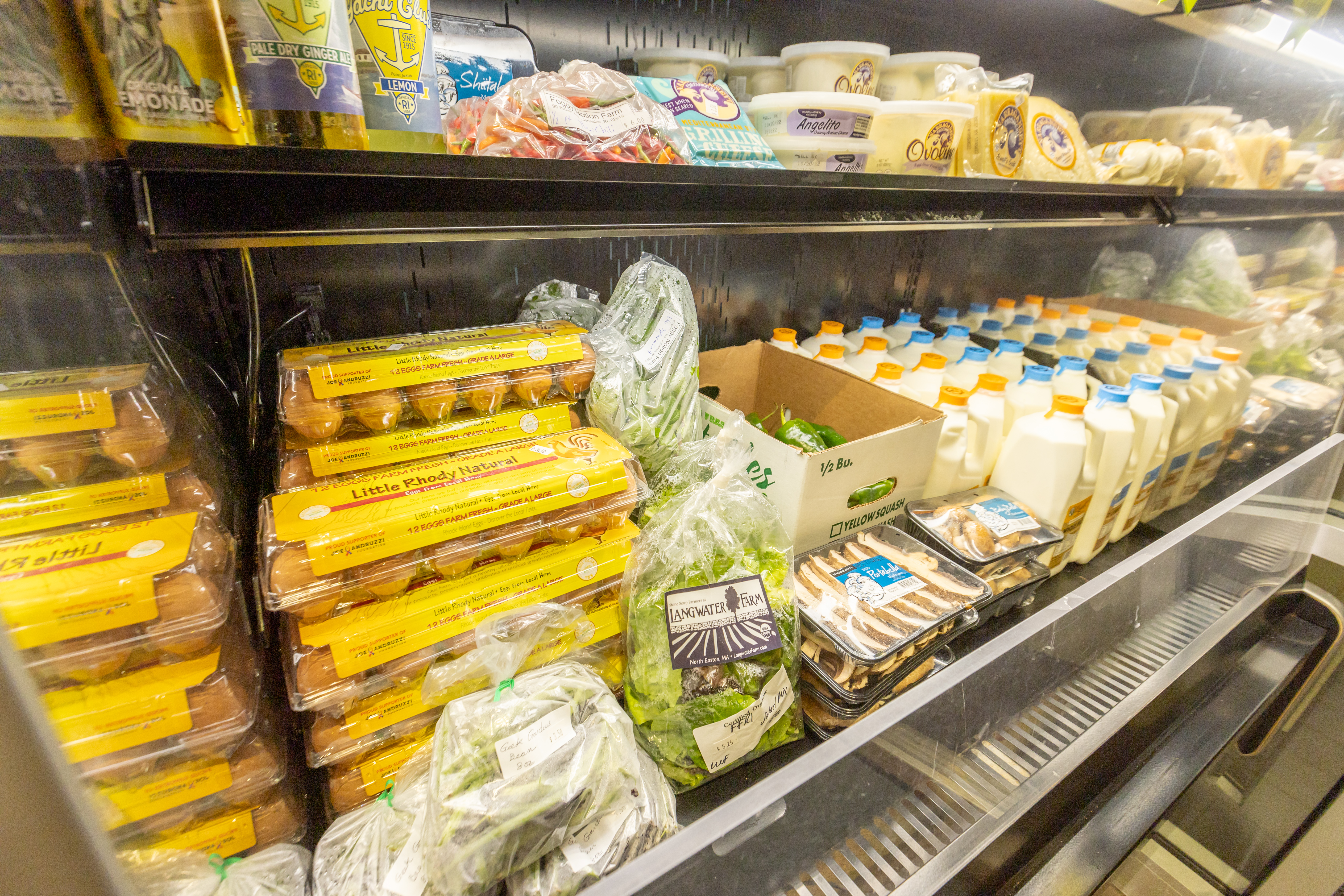Local produce on display in Liberty Market