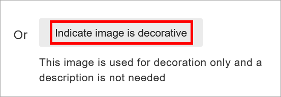 Indicate image is decorative button