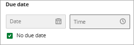 No due date selected. 
