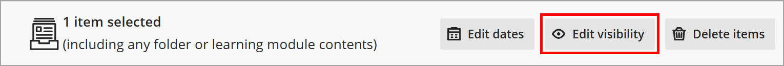 Edit visibility option highlighted
