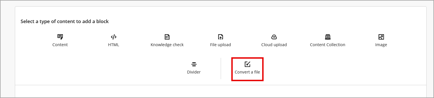 The Convert a file option is highlighted