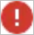 A red circular icon with a white exclamation point.