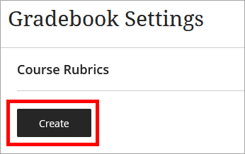 Create button selected