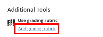 Add grading rubric selected
