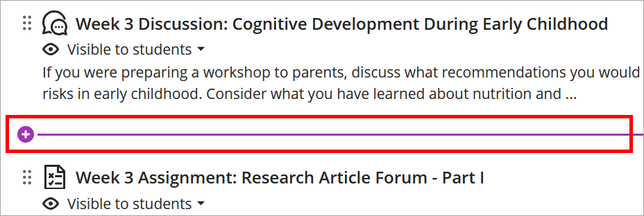 The divider line and plus sign are highlighted
