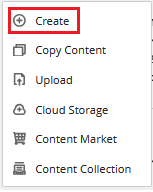 The Create button is highlighted