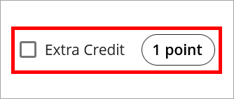 Points and extra credit boxes highlighted.