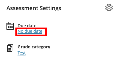 No due date selected