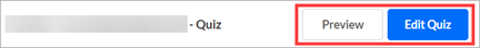 Preview and edit quiz options.