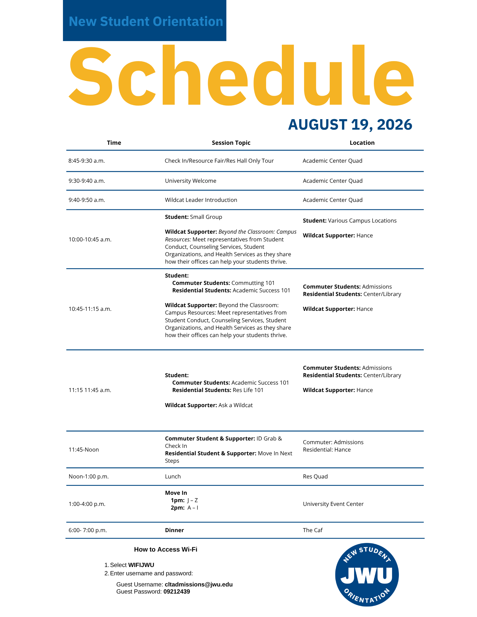 NSo Schedule for 8.19.26